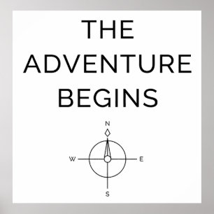 The Adventure Begins Cute New Baby Announcement Poster