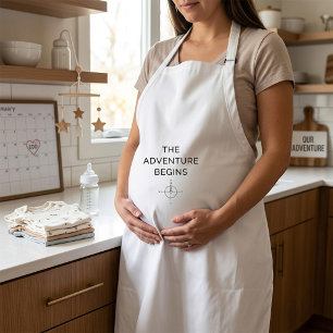 The Adventure Begins Cute New Baby Announcement Standard Apron