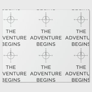 The Adventure Begins Cute New Baby Announcement Wrapping Paper