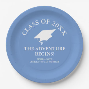 The Adventure Begins Graduation Paper Plate