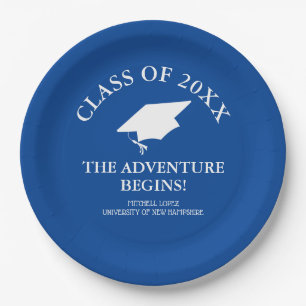 The Adventure Begins Graduation Paper Plate