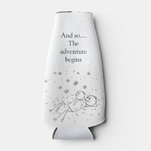“The Adventure Begins” Koozie Bottle Cooler
