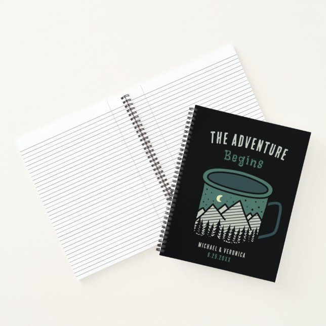The Adventure Begins Notebook Journal Coffee Cup (Inside)