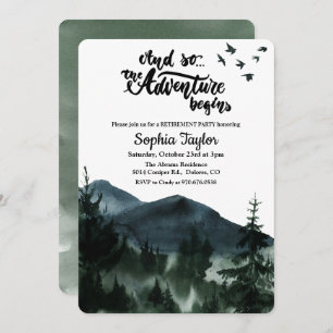 The Adventure Begins Retirement Party Invitation