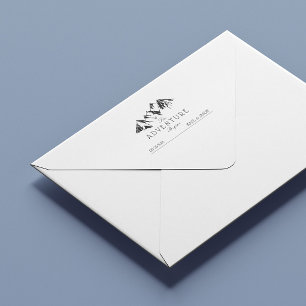 The Adventure Begins⎢ Rustic Wedding Rubber Stamp