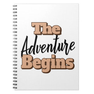 The Adventure Begins  Spiral Photo Notebook