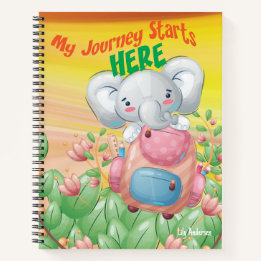 The Adventure Notebook Cute Elephant Name