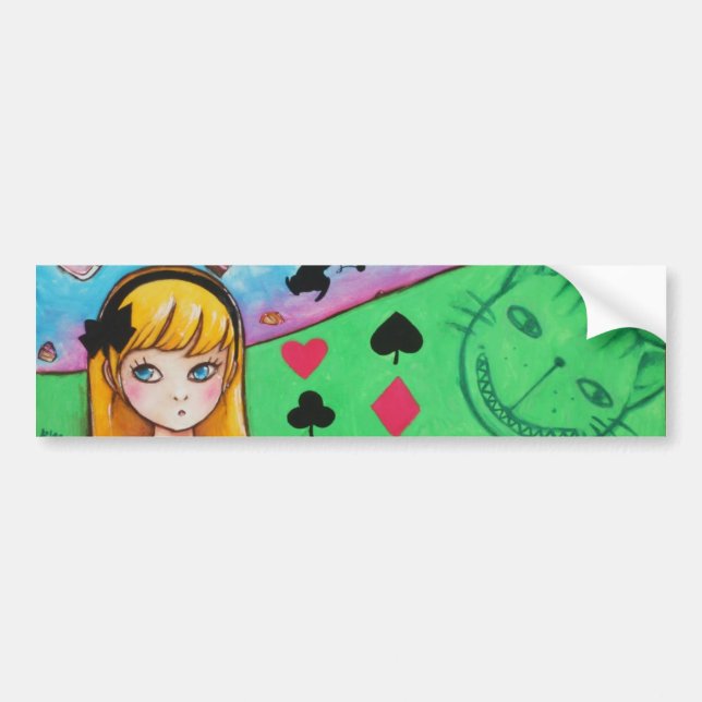 The Adventures of Alice in Wonderland Bumper Sticker (Front)