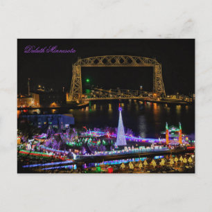 The Aerial Lift Bridge and Bentleyville Minnesota Postcard