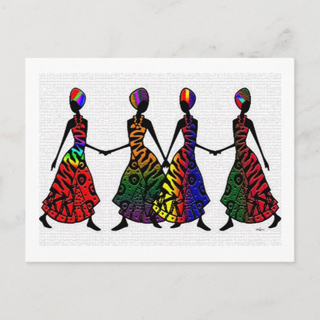 The African Dance of Sisterhood Postcard (Front)