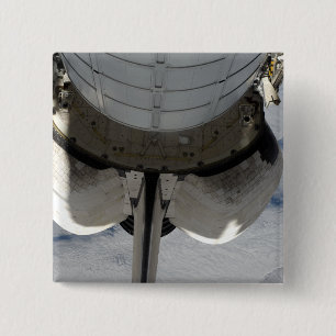 The aft portion of the Space Shuttle Endeavour 2 15 Cm Square Badge
