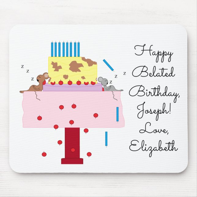 The Afternoon Nap- Belated Birthday:   Mouse Pad (Front)