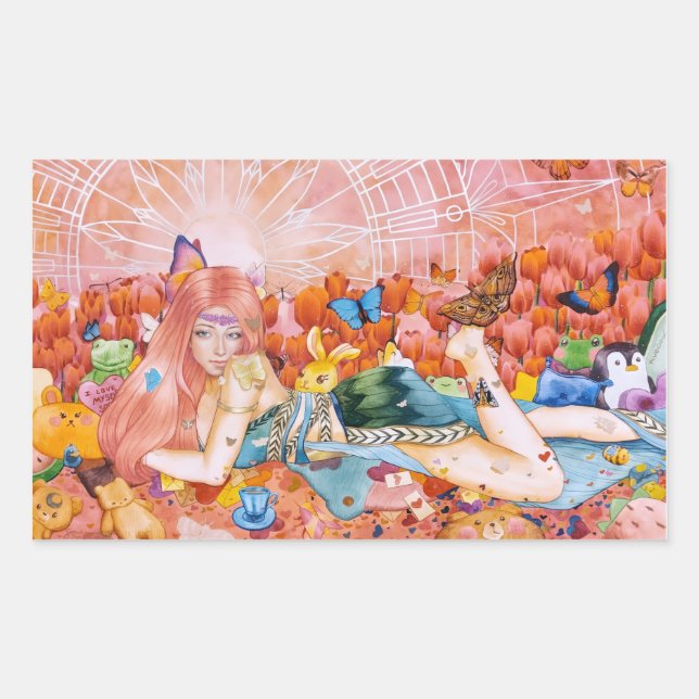 The Afternoon Rectangular Sticker (Front)