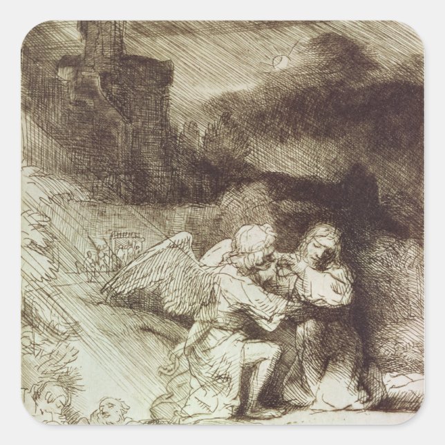 The Agony in the Garden Square Sticker (Front)
