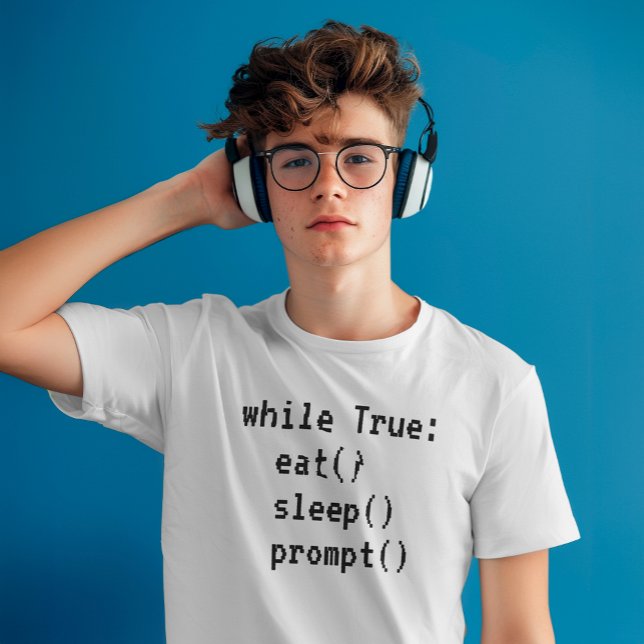 The AI Coding T-Shirt (For the prompt engineer who lives in a never-ending loop of caffeine and creativity.)