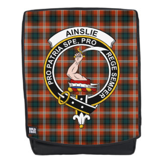 The Ainslie Clan Crest Tartan Plaid Backpack