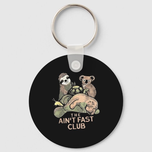 The Ain't Fast Club Koala Sloth Turtle  Key Ring (Front)