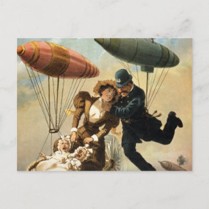 The Air Ship - The Fly Cop Postcard