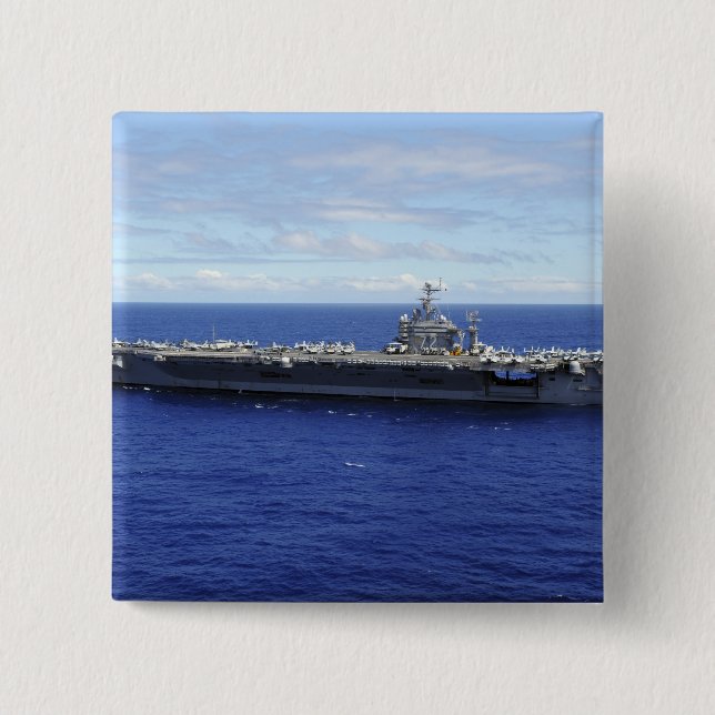 The aircraft carrier USS Abraham Lincoln 2 15 Cm Square Badge (Front)