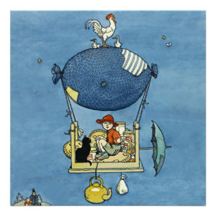 “The Airship” by W Heath Robinson Photo Print