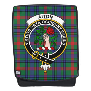 The Aiton Clan Crest Tartan Plaid Backpack