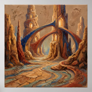 The Alabaster Threshold of Aethel Poster