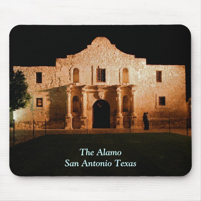 The Alamo at Night Mouse Pad (Front)