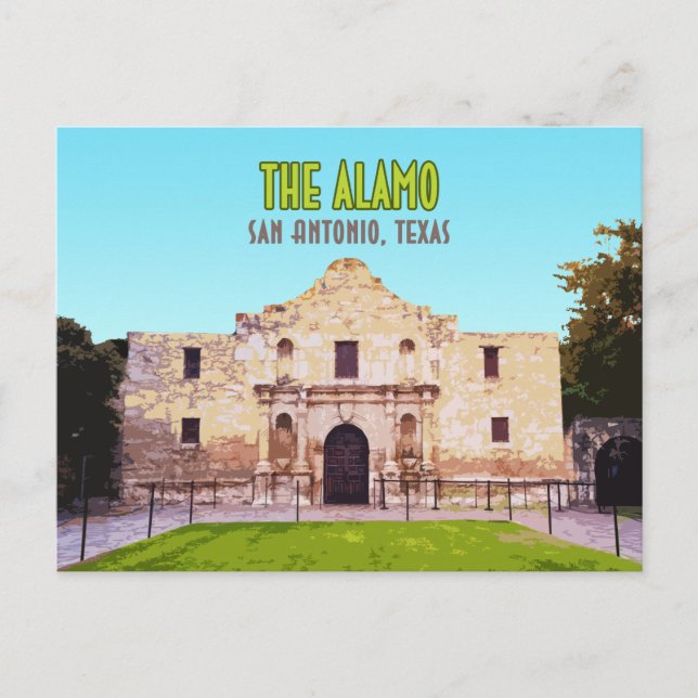 The Alamo Mission San Antonio Texas Postcard (Front)