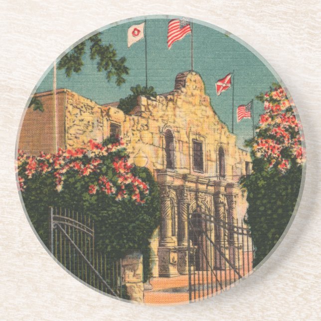 The Alamo Vintage Texas Coasters (Front)