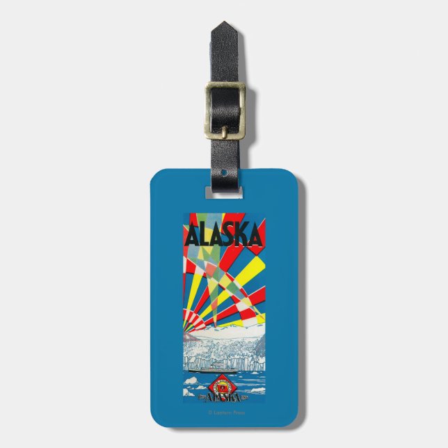 The Alaska Line Steamship Poster Luggage Tag (Front Vertical)