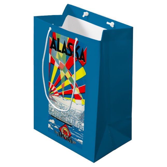 The Alaska Line Steamship Poster Medium Gift Bag (Front Angled)