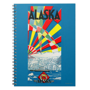 The Alaska Line Steamship Poster Spiral Notebook