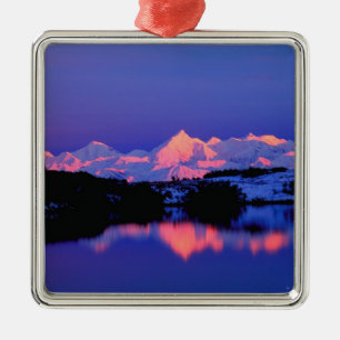 The Alaskan Range is adjacent to Mt. Denali, Metal Tree Decoration