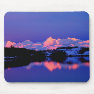 The Alaskan Range is adjacent to Mt. Denali, Mouse Pad
