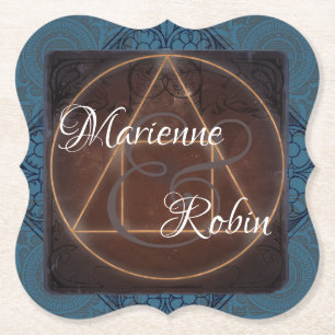 The Alchemist's wedding divine mystical  Paper Coaster