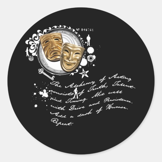 The Alchemy of Acting Classic Round Sticker (Front)