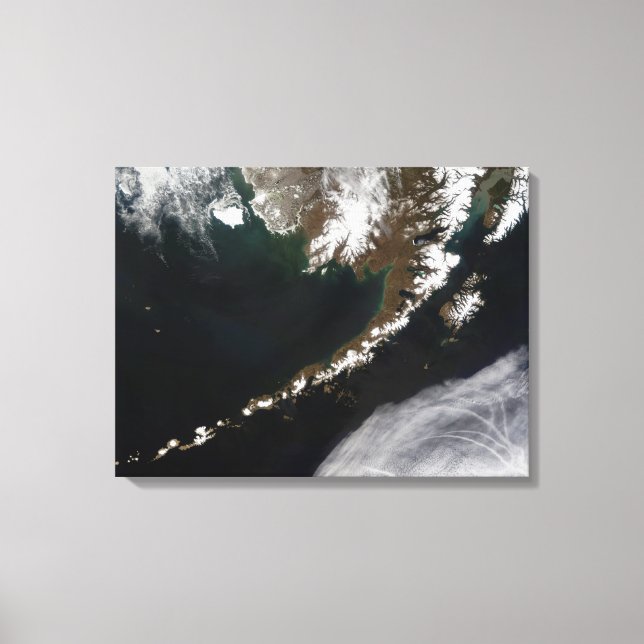 The Aleutian Islands and the Alaskan peninsula Canvas Print (Front)