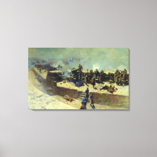 The Alexander battery attacking the Canvas Print