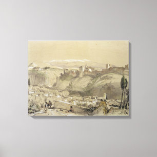 The Alhambra from the Albay, from 'Sketches and Dr Canvas Print