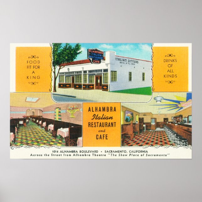 The Alhambra Italian Restaurant & Caf� Poster (Front)