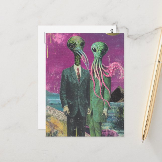 The Aliens Postcard (Front/Back In Situ)
