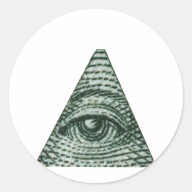 The All Seeing Eye Classic Round Sticker (Front)