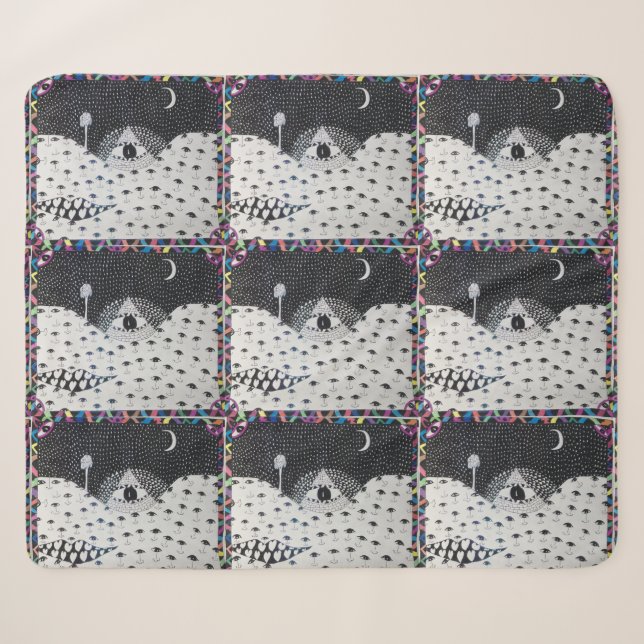 The All Seeing Eye  Sherpa Blanket (Front (Horizontal))