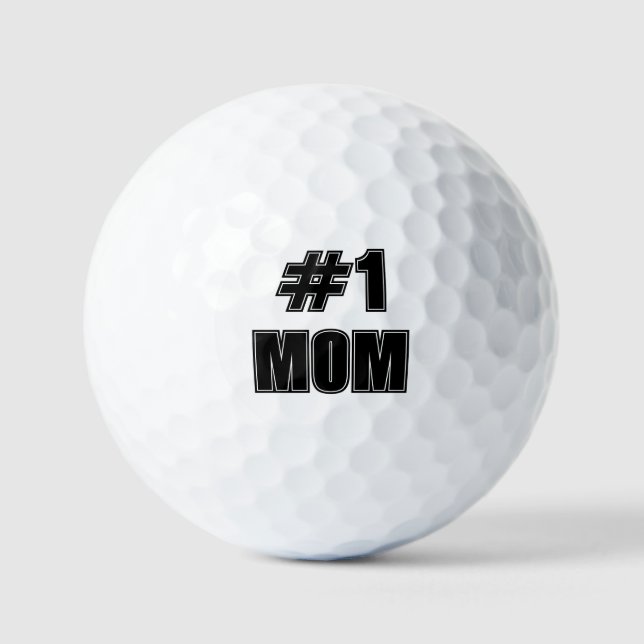 The All-Star Mom Number One Varsity College Font Golf Balls (Front)