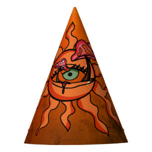The All Sun-Seeing Mushroom Rays Party Hat