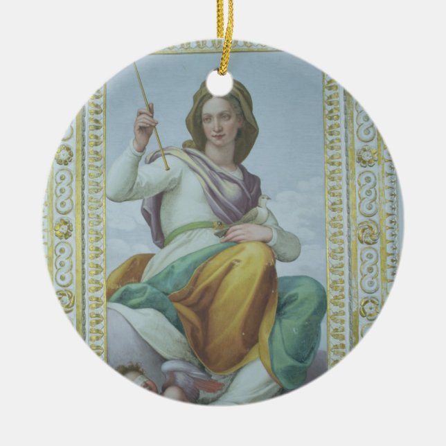The Allegory of Chastity (fresco) Ceramic Tree Decoration (Front)