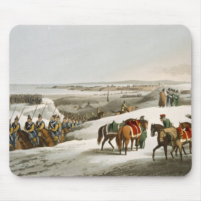The Allies before Dantzic in Winter, engraved by M Mouse Pad (Front)