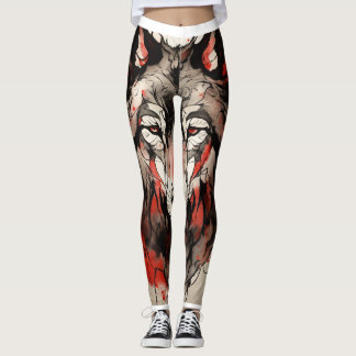 The Allure of Bloody Fox Logo on Leggings
