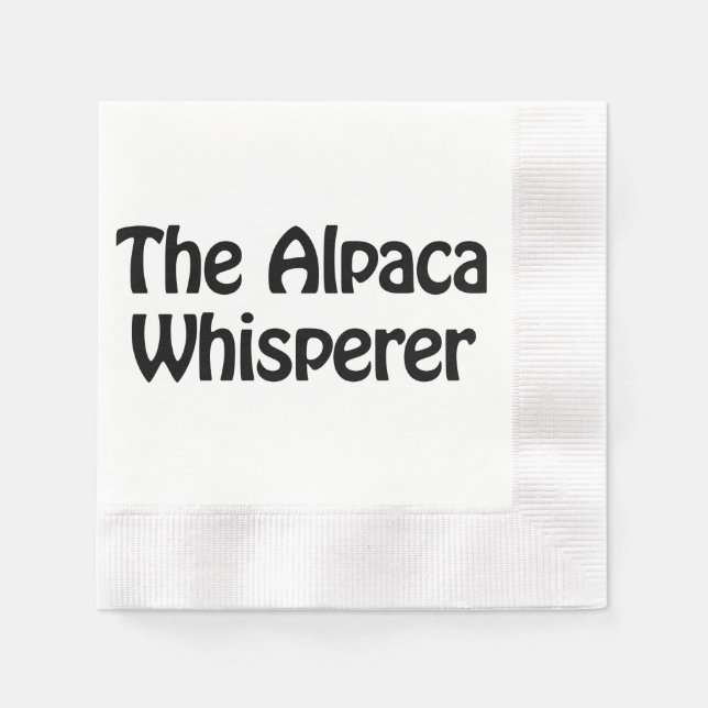 the alpaca whisperer napkin (Front)