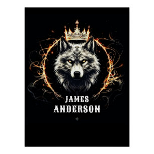 The Alpha Wolf. Add Text or Name on Poster